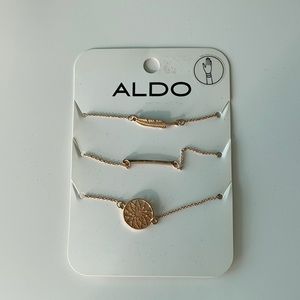 Bracelet - three gold chain bracelets